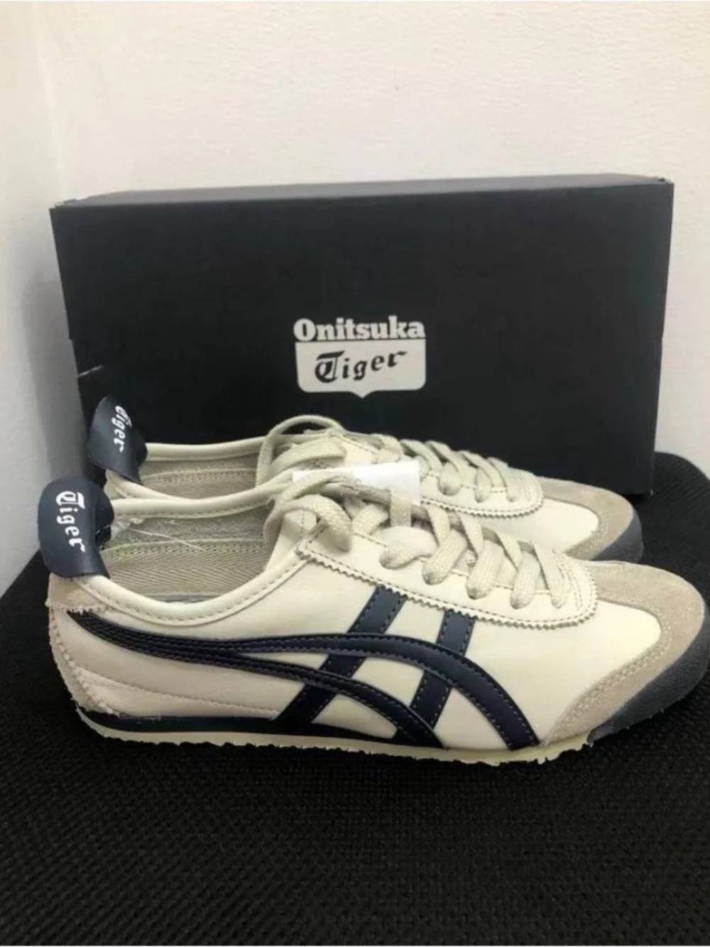 Onitsuka Tiger by Asics Men’s Low-Profile Sneakers in Cream and Navy